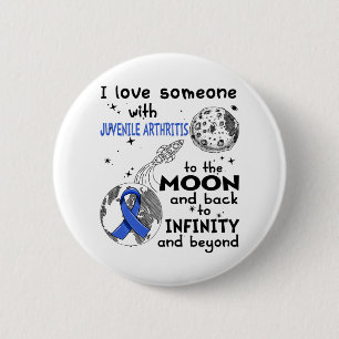 Ich Liebe Jemand mit juveniler Arthritis Bewusstse Button