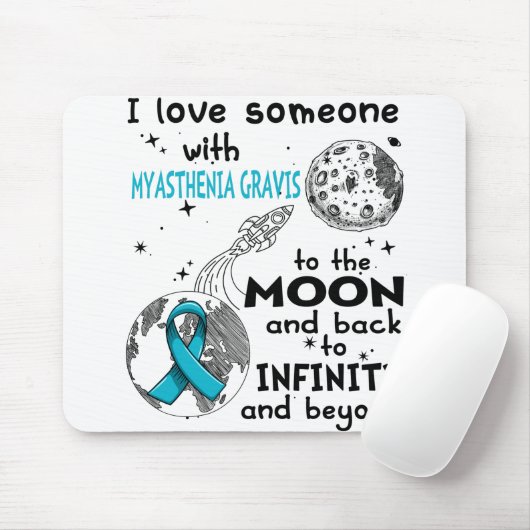 Ich Liebe Jemand mit Myasthenia Gravis Bewusstsein Mousepad (Mit Mouse)