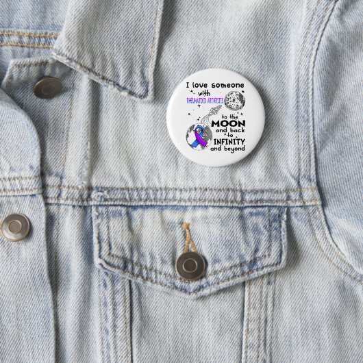 Ich Liebe Jemand mit rheumatoider Arthritis Bewuss Button (Beispiel)
