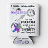 Ich Liebe Jemand mit rheumatoider Arthritis Bewuss Dosenkühler (Vorderseite)