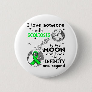 Ich Liebe Jemand mit Scoliose Bewusstsein Button