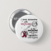 Ich Liebe Jemand mit Sichelzellanämie Bewusstsein Button (Vorne & Hinten)