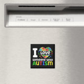 Ich Liebe jemandem mit Autismus, Autismus-Bewussts Magnet (In Situ (Geschirrspüler))