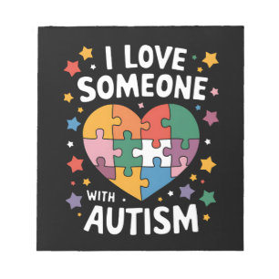 Ich Liebe jemandem mit Autismus Autismus-Bewusstse Notizblock