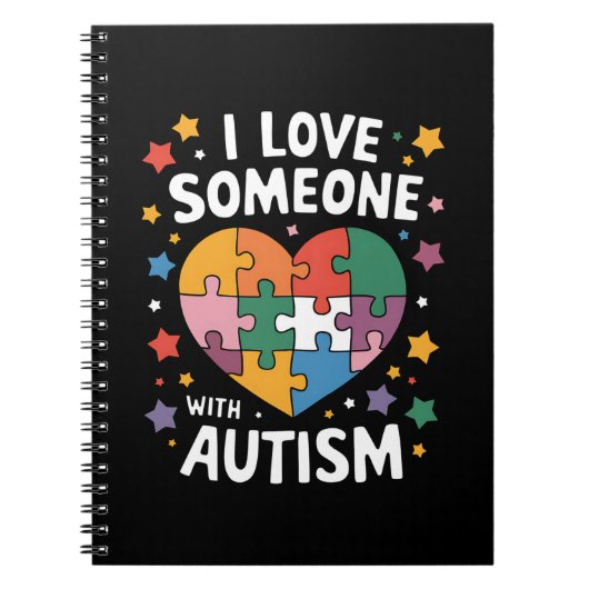 Ich Liebe jemandem mit Autismus Autismus-Bewusstse Notizblock (Vorderseite)