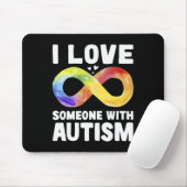 Ich Liebe jemandem mit Autismus Bewusstsein Rainbo Mousepad (Mit Mouse)