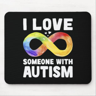 Ich Liebe jemandem mit Autismus Bewusstsein Rainbo Mousepad