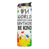 Ich Liebe jemandem mit Autismus Puzzle Stücken Thermosbecher (Nach links gedreht)