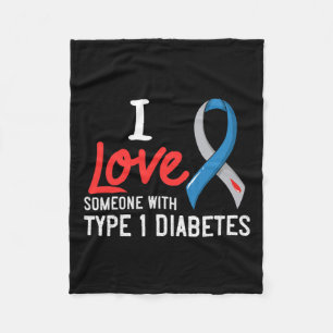 Ich Liebe jemandem mit Diabetes Typ 1 Diabetesgesc Fleecedecke