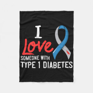 Ich Liebe jemandem mit Diabetes Typ 1 Diabetesgesc Fleecedecke