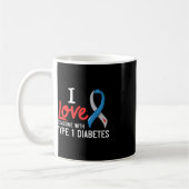 Ich Liebe jemandem mit Diabetes Typ 1 Diabetesgesc Kaffeetasse (Links)