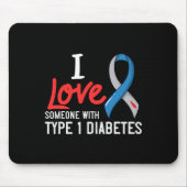 Ich Liebe jemandem mit Diabetes Typ 1 Diabetesgesc Mousepad (Vorne)