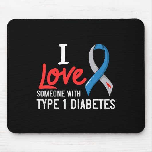 Ich Liebe jemandem mit Diabetes Typ 1 Diabetesgesc Mousepad (Vorne)