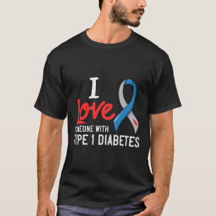Ich Liebe jemandem mit Diabetes Typ 1 Diabetesgesc T-Shirt
