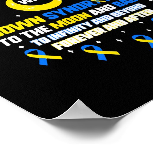 Ich Liebe jemandem mit Down Syndrome Awareness T21 Poster (Ecke)