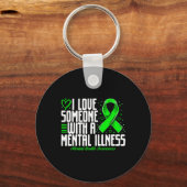 Ich Liebe jemandem mit einer psychischen Erkrankun Schlüsselanhänger (Vorderseite)