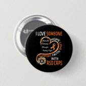 Ich Liebe jemandem mit Rsd Crps Bewusstsein Sonnen Button (Vorne & Hinten)