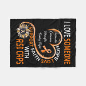 Ich Liebe jemandem mit Rsd Crps Bewusstsein Sonnen Fleecedecke (Vorderseite (Horizontal))