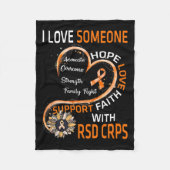 Ich Liebe jemandem mit Rsd Crps Bewusstsein Sonnen Fleecedecke (Vorderseite)