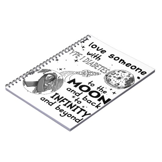 Ich Liebe jemandem mit Typ 1 Diabetes Notizblock (Linke Seite)