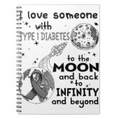 Ich Liebe jemandem mit Typ 1 Diabetes Notizblock (Vorderseite)