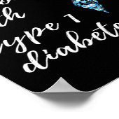 Ich Liebe jemandem mit Typ 1 Diabetes Poster (Ecke)