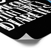 Ich Liebe jemandem mit Typ 1 Diabetes Poster (Ecke)