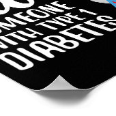 Ich Liebe jemandem mit Typ 1 Diabetes Poster (Ecke)