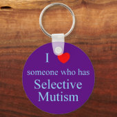 Ich Liebe jemandem selektiven Mutismus Schlüsselanhänger (Vorderseite)