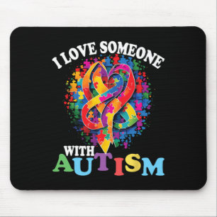 Ich Liebe jemanden mit Autismus 1 Mousepad