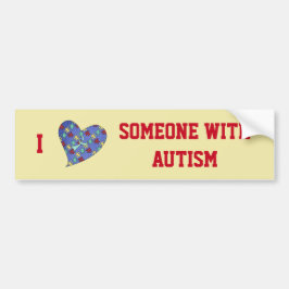 Ich Liebe jemanden mit Autismus Autoaufkleber
