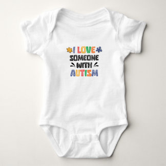 Ich liebe jemanden mit Autismus Baby Strampler