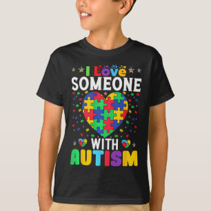 Ich liebe jemanden mit Autismus-Bewusstsein Männer T-Shirt