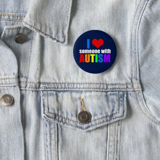 Ich Liebe jemanden mit Autismus Button (Beispiel)