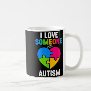 Ich liebe jemanden mit Autismus-Herzpuzzle Autismu Kaffeetasse
