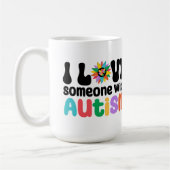 Ich Liebe jemanden mit Autismus Kaffeetasse (Links)