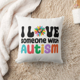 Ich Liebe jemanden mit Autismus Kissen