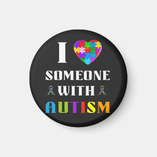 Ich liebe jemanden mit Autismus Magnet