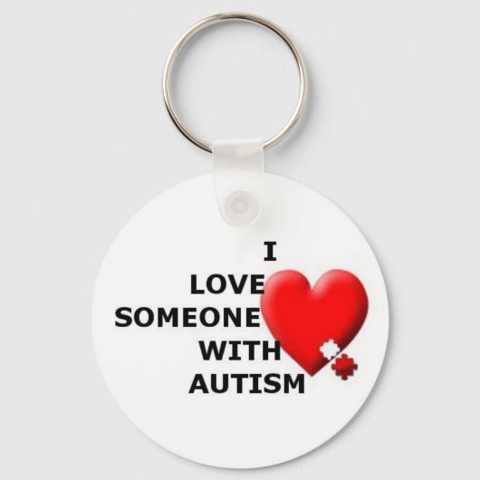 Ich Liebe jemanden mit Autismus Schlüsselanhänger (Vorderseite)
