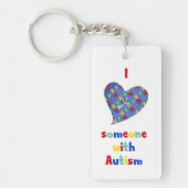 Ich Liebe jemanden mit Autismus Schlüsselanhänger (Vorderseite)