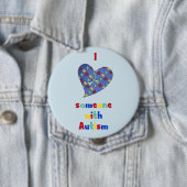 Ich Liebe jemanden mit Autismus-Taste Button (Beispiel)