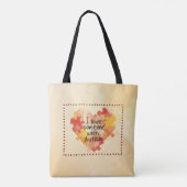 Ich liebe jemanden mit Autismus wiederverwendbare Tasche (Rückseite)