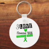 Ich Liebe jemanden mit Cerebral Palsy Schlüsselanhänger (Vorderseite)