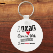 Ich Liebe jemanden mit Diabetes Schlüsselanhänger (Vorderseite)