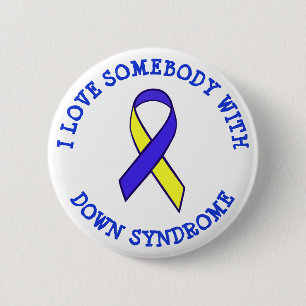 Ich Liebe jemanden mit Down-Syndrom Button