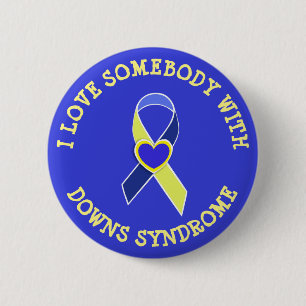 Ich Liebe jemanden mit Downs-Syndrom-Taste Button