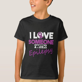 Ich liebe jemanden mit Epilepsie-Tag-Anfällen Krie T-Shirt