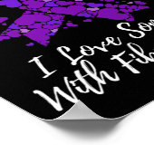 Ich Liebe jemanden mit Fibromyalgie Bewusstsein Poster (Ecke)