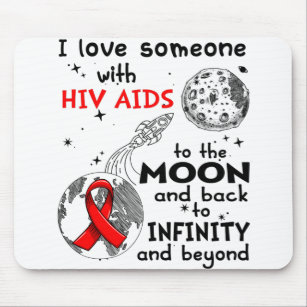 Ich Liebe jemanden mit HIV Aids-Bewusstsein Mousepad