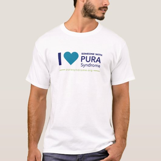 Ich LIEBE jemanden mit PURA-Syndrom T-Shirt (Vorderseite)